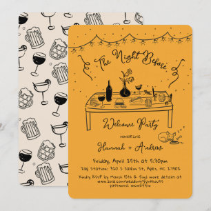 Invitation La nuit de bienvenue de Hannah avant le chihuahua