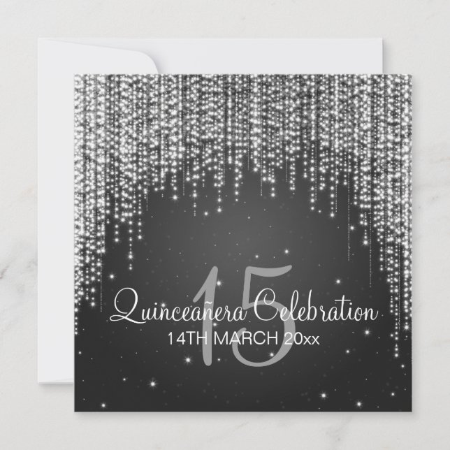 Invitation La nuit de partie de célébration de Quinceañera (Devant)