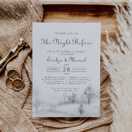 Invitation La Nuit D'Hiver Avant Le Dîner De La Répétition