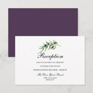 Invitation La Oliveraie   Réception de Mariage Rustique