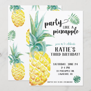 Invitation La partie d'aquarelle aiment un anniversaire