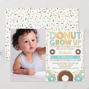 Invitation La partie de beignet d'anniversaire de beignet