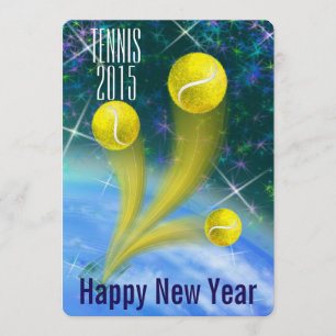 Invitation La partie de nouvelle année de victoire de tennis