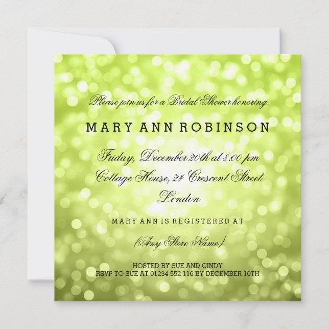 Invitation La Parties scintillant de Chartreuse éclaire l'élé (Devant)