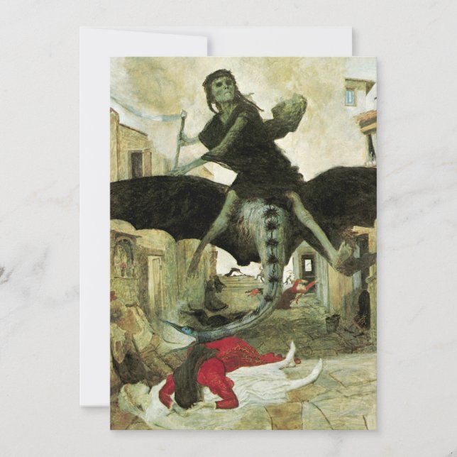 Invitation La peste d'Arnold Bocklin, Parti d'Halloween (Devant)