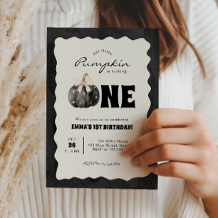 Invitation La petite citrouille fête son premier Halloween