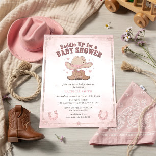 Invitation La Petite Cowgirl Est En Route Fille Baby Shower