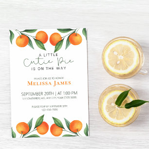 Invitation La Petite Cutie Est Sur Le Chemin Du Baby shower C