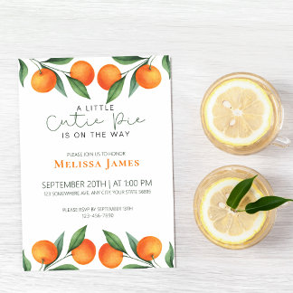 Invitation La Petite Cutie Est Sur Le Chemin Du Baby shower C
