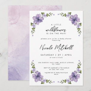 Invitation La Petite Fleur Sauvage Est En Route Baby Shower