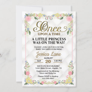 Invitation La petite princesse est en route Fille Baby Shower