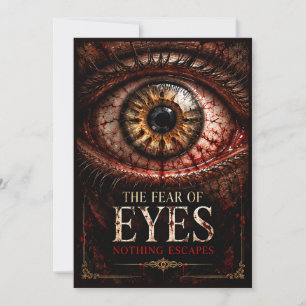 Invitation La peur des yeux – Halloween Horreur Gothique Effr