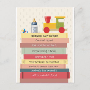Invitation La pile de livres apporte un Baby shower de livre