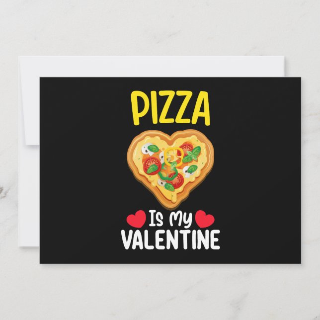 Invitation La Pizza Est Mon Saint Valentin Amoureux De La Nou (Devant)