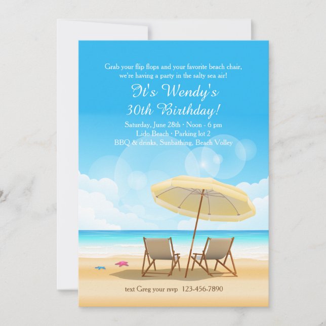 Invitation La Plage Attend L'Invitation (Devant)