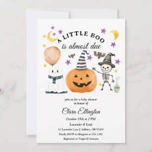 Invitation La première fête prénatale d'Halloween de Little P