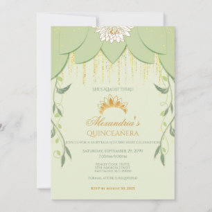 Invitation La princesse de grenouille Quinceanera et l'Invita