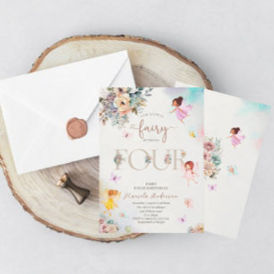 Invitation La princesse de la fée de fleurs magiques tourne q