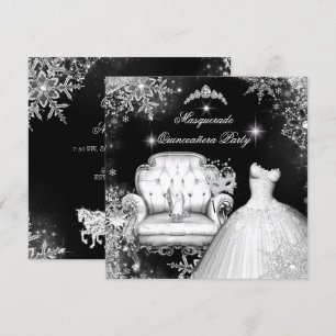Invitation La princesse magique Quinceanera Masquerade Party