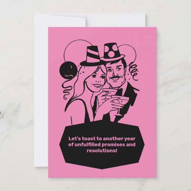 Invitation La résolution du Nouvel An est drôle (Devant)