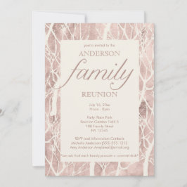 Invitation La Réunion rustique vintage d'arbre généalogique