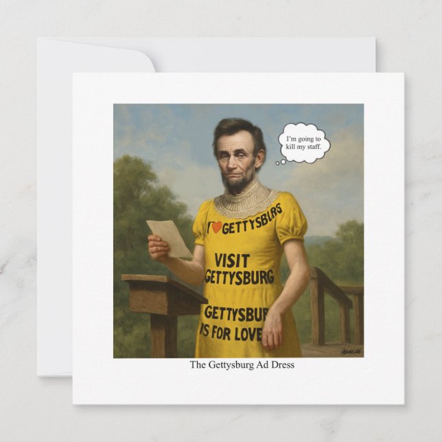 Invitation La robe publicitaire Gettysburg (Devant)