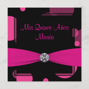 Invitation La rose indien bouillonne Quinceanera