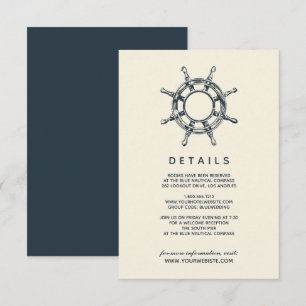Invitation La roue du navire bleu Détails de l'invité Maria