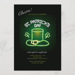 Invitation La Saint-Patrick Néon