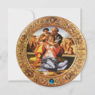 Invitation LA SAINTE FAMILLE NOËL PARTI Blue Sapphire Gem