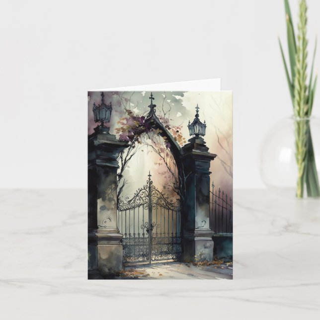 Invitation La série Porte de cimetière gothique Design 12 (Devant)