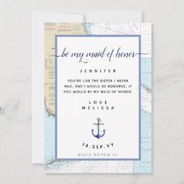 Invitation La servante d'honneur nautique | Sud #Floride #Mar