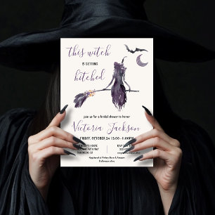 Invitation La sorcière reçoit une Fête des mariées d'Hallowee