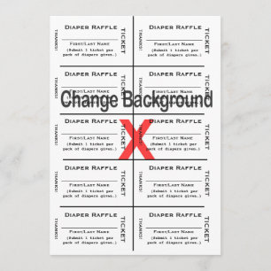 Invitation La tombola de couche-culotte étiquette la coutume