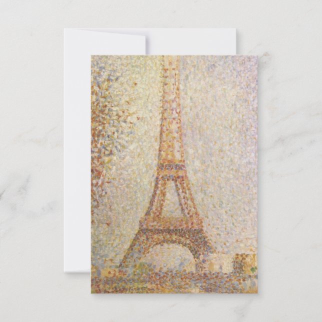 Invitation La Tour Eiffel par Georges Seurat (Devant)