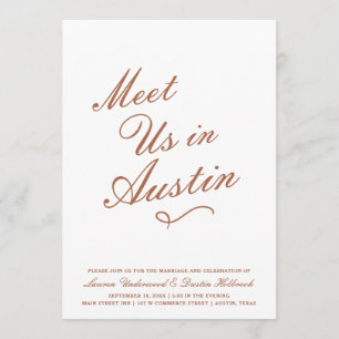 Invitation La typographie moderne nous rencontre Mariage Enr