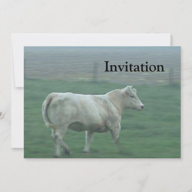 Invitation La vache coule (Devant)