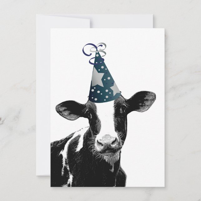 Invitation La vache veut faire la fête ! (Devant)