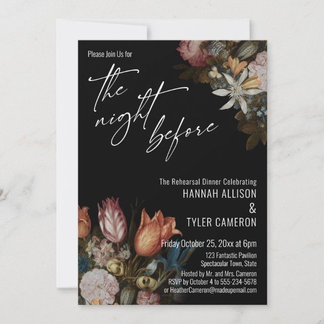 Invitation La veille de la nuit des fleurs de Bosschaert (Devant)