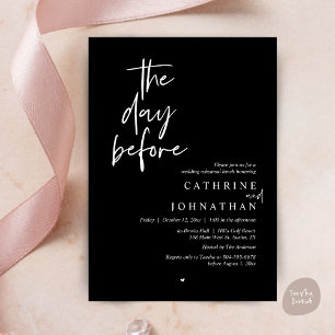 Invitation La veille, Déjeuner de répétition Mariage