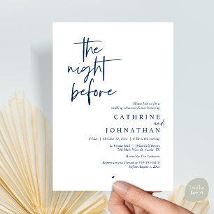 Invitation La veille, Déjeuner de répétition Mariage