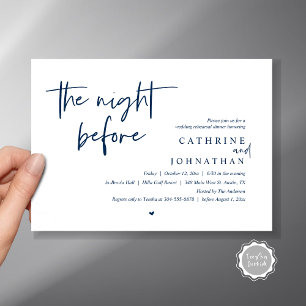 Invitation La veille, Dîner de répétition Mariage