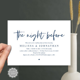 Invitation La veille, Dîner de répétition Mariage Invitat
