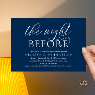 Invitation La veille, Dîner De Répétition Mariage Moderne