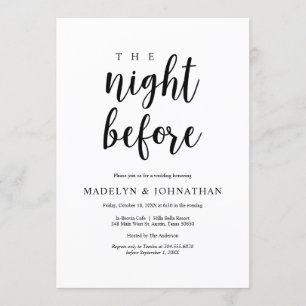 Invitation La veille, dîner de répétition Mariage russe