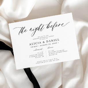 Invitation La veille du dîner de répétition de mariage
