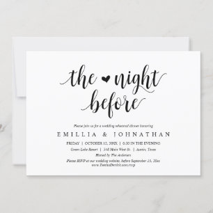 Invitation La veille, Soirée de répétition Mariage