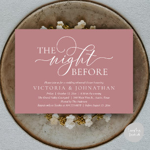 Invitation La veille, Soirée de répétition Mariage