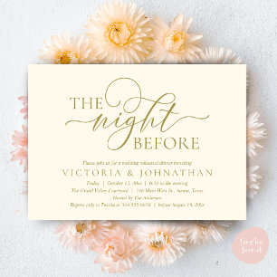 Invitation La veille, Soirée de répétition Mariage