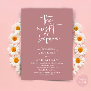 Invitation La veille, Soirée de répétition Mariage